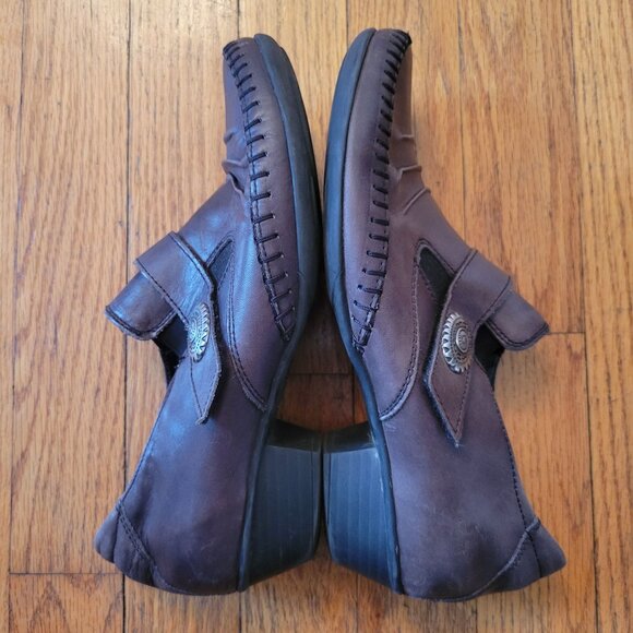 Remonte Dorndorf Brown Leather Shoes 38 Comfort 7 7.5 Ankle Boots Bootie Heels - Picture 8 of 9